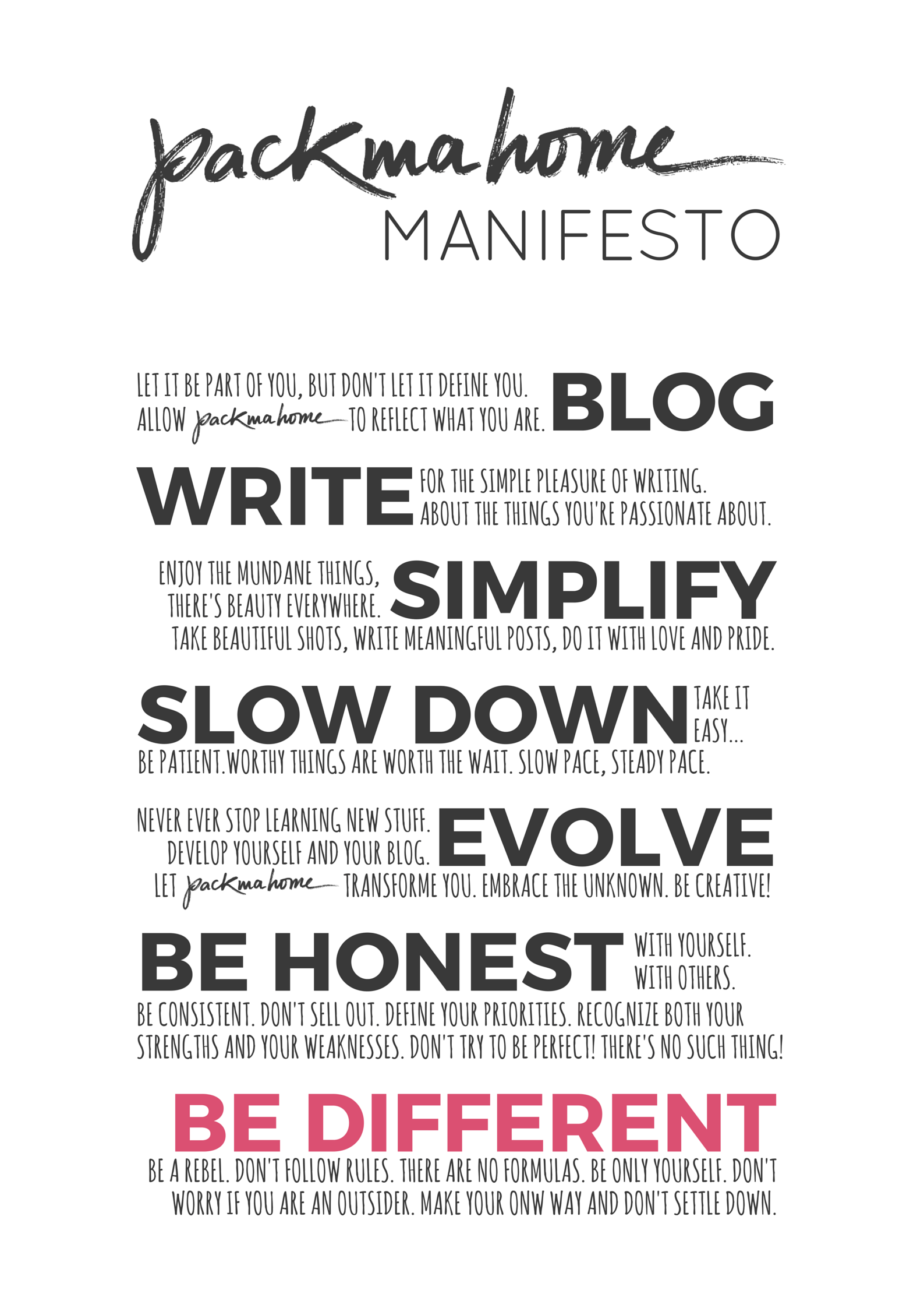 Packmahome Manifesto Packmahome Manifesto